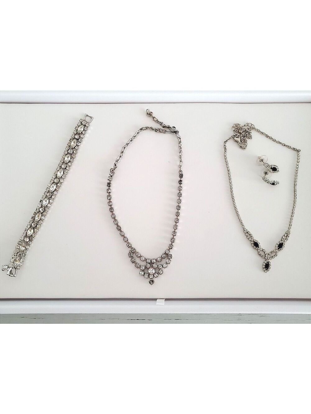 Vintage Rhinestone Jewelry Lot of 3